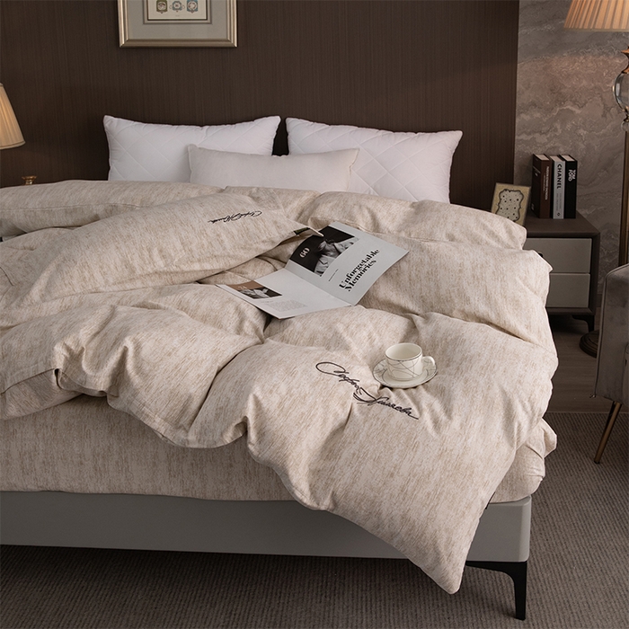 91家纺网 家纺一手货源 找家纺 春皖家纺 2026春夏新款天丝棉刺绣单被套 被套单件 亮绮黄