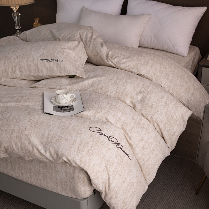 91家纺网 家纺一手货源 找家纺 春皖家纺 2026春夏新款天丝棉刺绣单被套 被套单件 亮绮黄