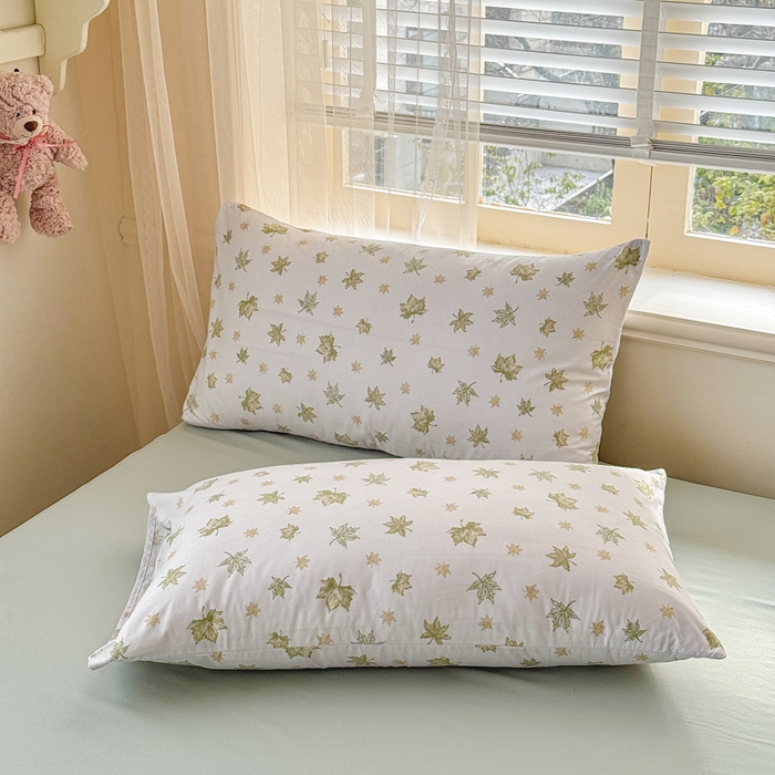 91家纺网 家纺一手货源 找家纺 梦舒阳家纺 2026新款仿棉夏凉被古法水洗棉夏被空调被跑量款 绿色星叶