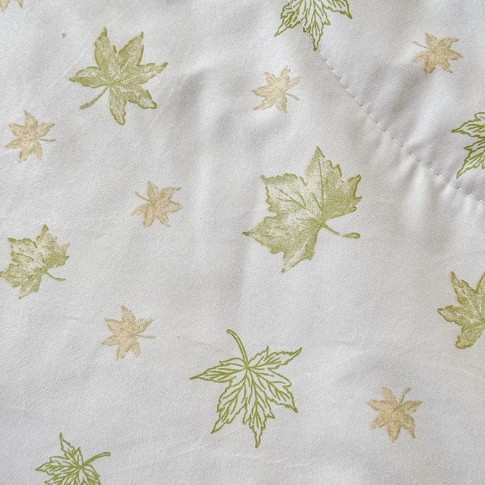 91家纺网 家纺一手货源 找家纺 梦舒阳家纺 2026新款仿棉夏凉被古法水洗棉夏被空调被跑量款 绿色星叶