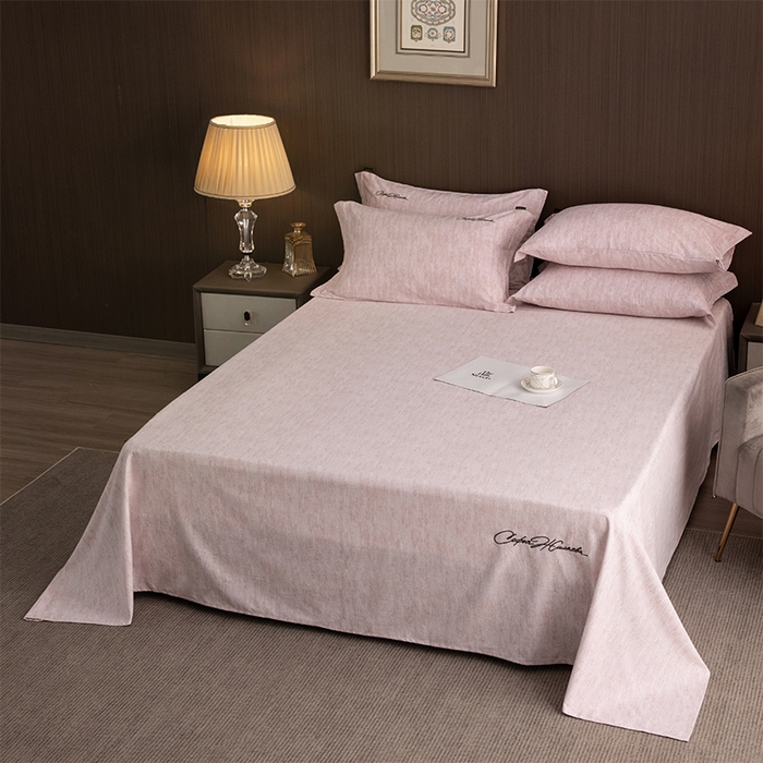 91家纺网 家纺一手货源 找家纺 春皖家纺 2026春夏新款天丝棉刺绣单床单 床单单件 樱绮丝