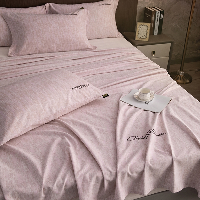 91家纺网 家纺一手货源 找家纺 春皖家纺 2026春夏新款天丝棉刺绣单床单 床单单件 樱绮丝