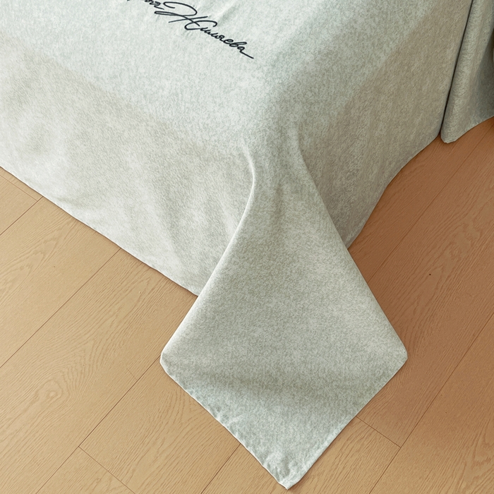 91家纺网 家纺一手货源 找家纺 春皖家纺 2026春夏新款天丝棉刺绣单床单 床单单件 曼妮-绿萝纱