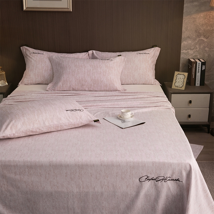 91家纺网 家纺一手货源 找家纺 春皖家纺 2026春夏新款天丝棉刺绣单床单 床单单件 樱绮丝