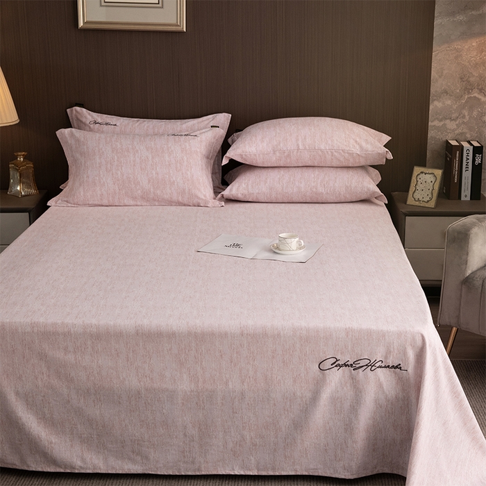 91家纺网 家纺一手货源 找家纺 春皖家纺 2026春夏新款天丝棉刺绣单床单 床单单件 樱绮丝