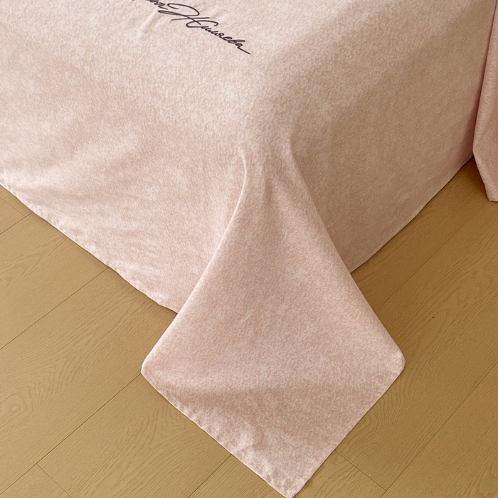 91家纺网 家纺一手货源 找家纺 春皖家纺 2026春夏新款天丝棉刺绣单床单 床单单件 曼妮-贝壳色