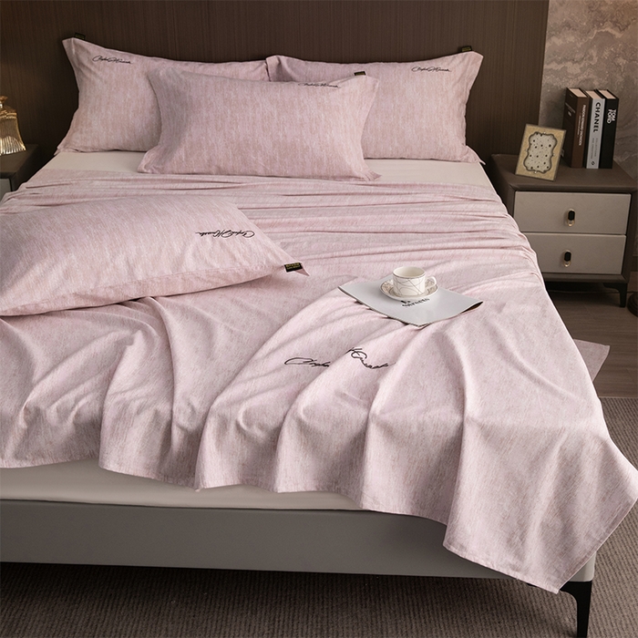 91家纺网 家纺一手货源 找家纺 春皖家纺 2026春夏新款天丝棉刺绣单床单 床单单件 樱绮丝