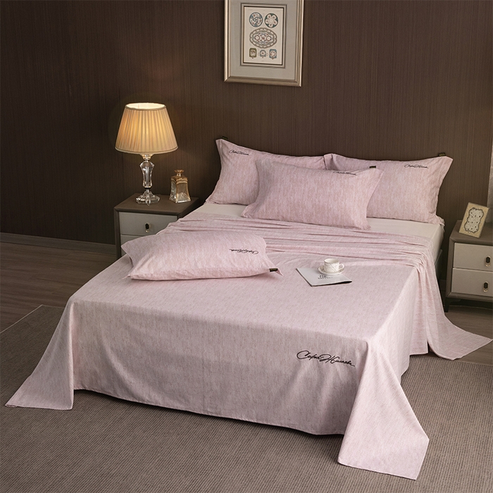 91家纺网 家纺一手货源 找家纺 春皖家纺 2026春夏新款天丝棉刺绣单床单 床单单件 樱绮丝