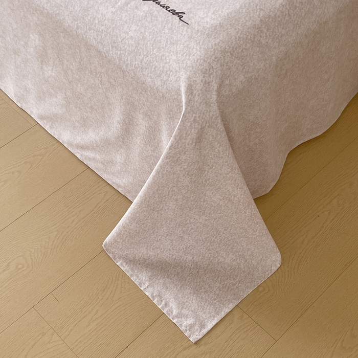 91家纺网 家纺一手货源 找家纺 春皖家纺 2026春夏新款天丝棉刺绣单床单 床单单件 曼妮-云褐色