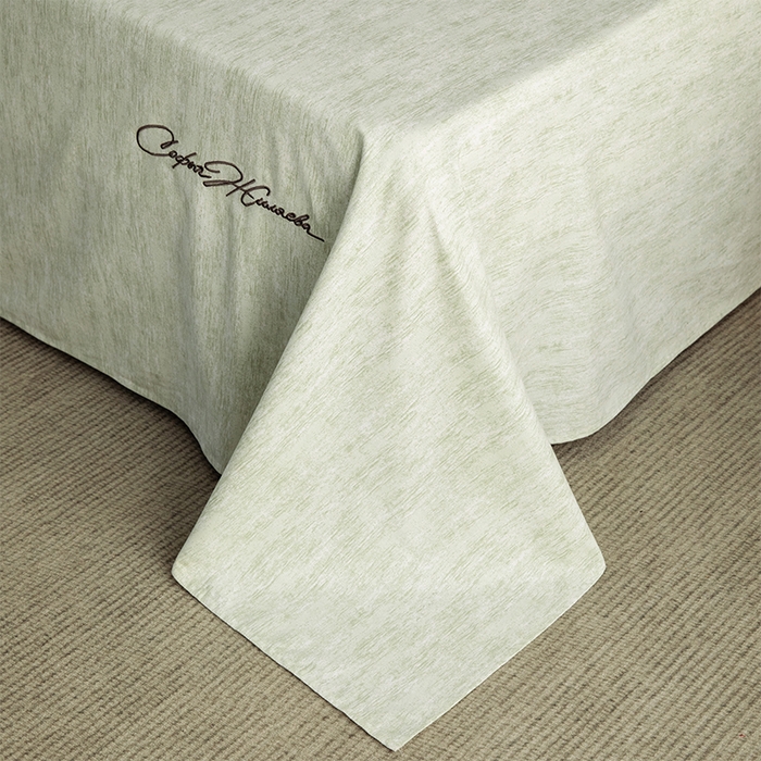 91家纺网 家纺一手货源 找家纺 春皖家纺 2026春夏新款天丝棉刺绣单床单 床单单件 苔绮绿