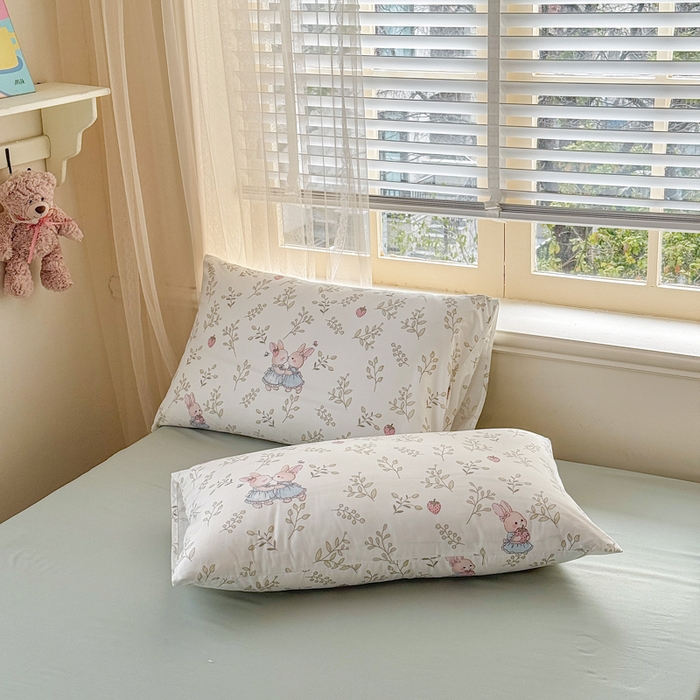 91家纺网 家纺一手货源 找家纺 梦舒阳家纺 2026新款仿棉夏凉被古法水洗棉夏被空调被跑量款 兔兔闺蜜