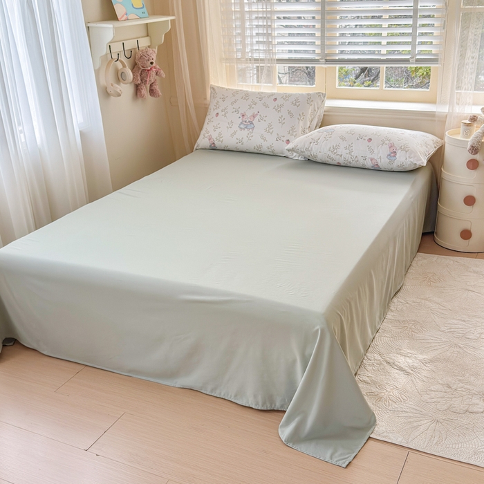 91家纺网 家纺一手货源 找家纺 梦舒阳家纺 2026新款仿棉夏凉被古法水洗棉夏被空调被跑量款 兔兔闺蜜