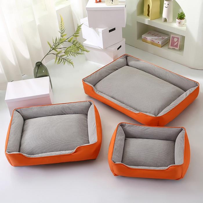 91家纺网 家纺一手货源 找家纺 永光家居 2026新款猫抓皮宠物窝可拆卸猫窝狗窝四季通用猫咪用品狗狗用品 橙 60x80cm