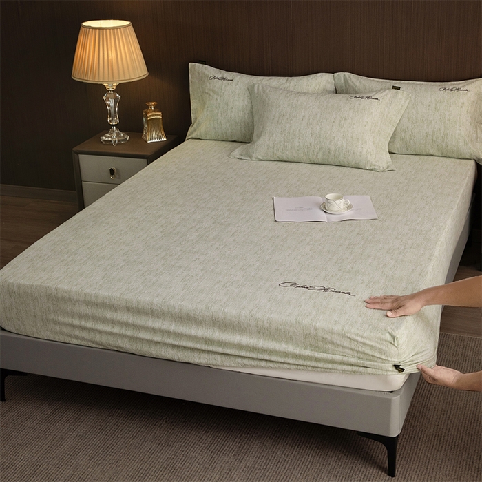 91家纺网 家纺一手货源 找家纺 （总）春皖家纺 2026春夏新款天丝棉刺绣单床笠 床笠单件