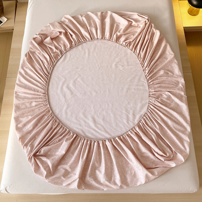 91家纺网 家纺一手货源 找家纺 春皖家纺 2026春夏新款天丝棉刺绣单床笠 床笠单件 曼妮-贝壳色