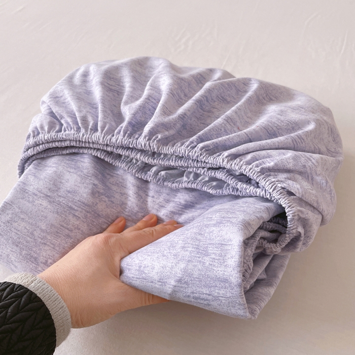 91家纺网 家纺一手货源 找家纺 春皖家纺 2026春夏新款天丝棉刺绣单床笠 床笠单件 曼妮-紫