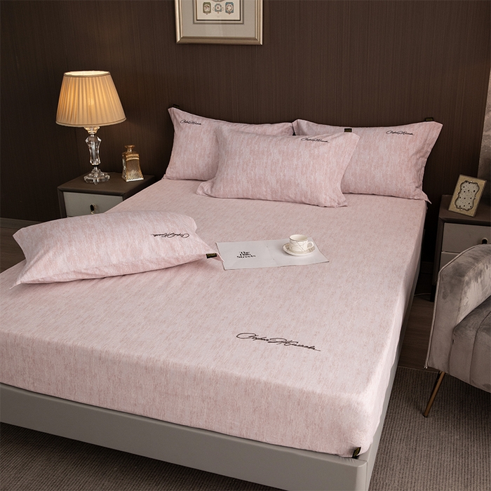 91家纺网 家纺一手货源 找家纺 春皖家纺 2026春夏新款天丝棉刺绣单床笠 床笠单件 樱绮丝