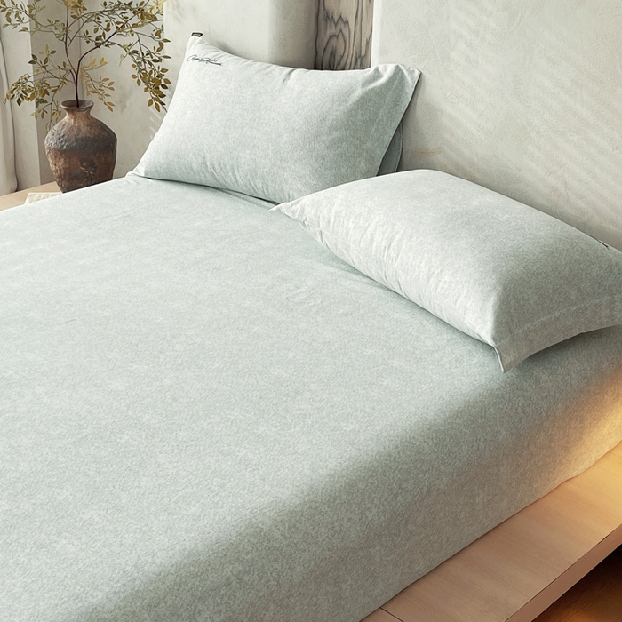 91家纺网 家纺一手货源 找家纺 春皖家纺 2026春夏新款天丝棉刺绣单床笠 床笠单件 曼妮-绿萝纱