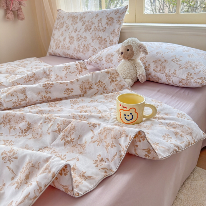 91家纺网 家纺一手货源 找家纺 梦舒阳家纺 2026新款仿棉夏凉被古法水洗棉夏被空调被跑量款 枝叶