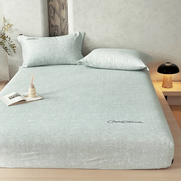 91家纺网 家纺一手货源 找家纺 春皖家纺 2026春夏新款天丝棉刺绣单床笠 床笠单件 曼妮-绿萝纱