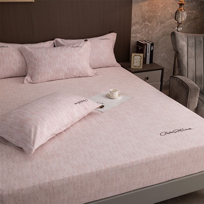 91家纺网 家纺一手货源 找家纺 春皖家纺 2026春夏新款天丝棉刺绣单床笠 床笠单件 樱绮丝