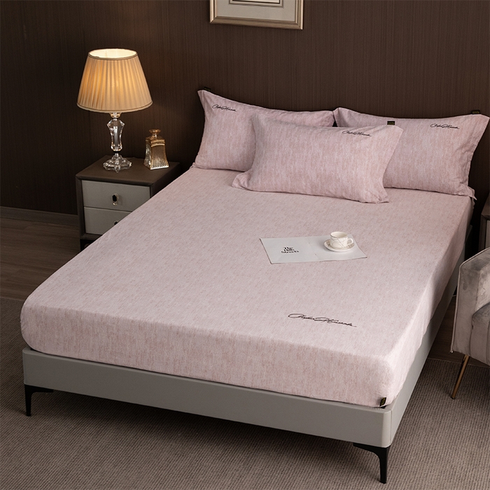 91家纺网 家纺一手货源 找家纺 春皖家纺 2026春夏新款天丝棉刺绣单床笠 床笠单件 樱绮丝