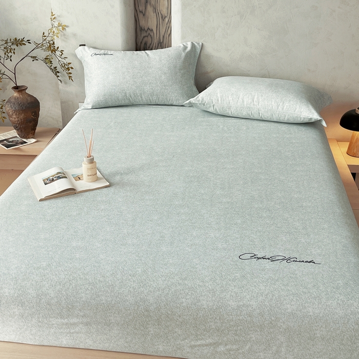 91家纺网 家纺一手货源 找家纺 春皖家纺 2026春夏新款天丝棉刺绣单床笠 床笠单件 曼妮-绿萝纱