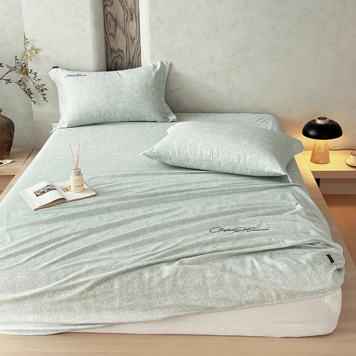 91家纺网 家纺一手货源 找家纺 春皖家纺 2026春夏新款天丝棉刺绣单床笠 床笠单件 曼妮-绿萝纱