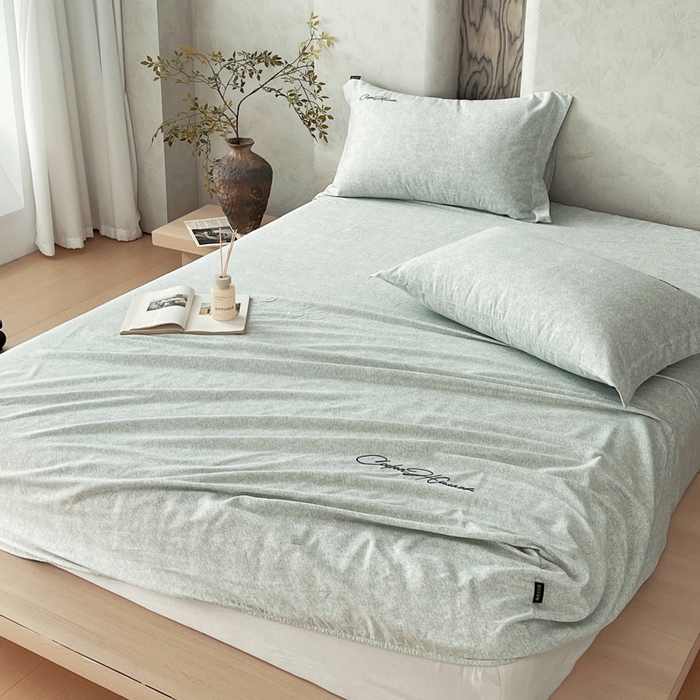 91家纺网 家纺一手货源 找家纺 春皖家纺 2026春夏新款天丝棉刺绣单床笠 床笠单件 曼妮-绿萝纱