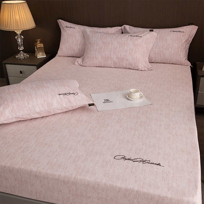 91家纺网 家纺一手货源 找家纺 春皖家纺 2026春夏新款天丝棉刺绣单床笠 床笠单件 樱绮丝