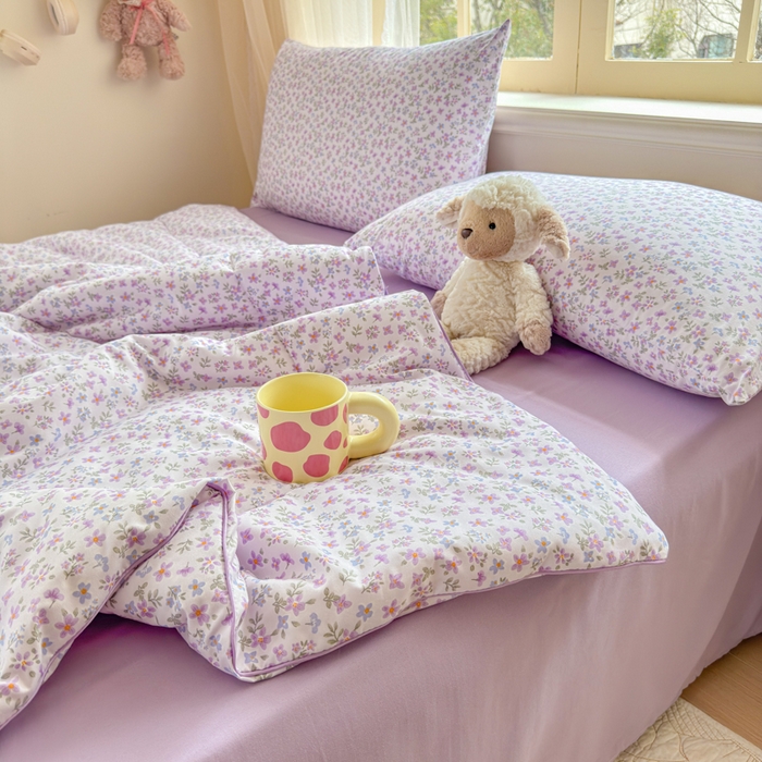 91家纺网 家纺一手货源 找家纺 梦舒阳家纺 2026新款仿棉夏凉被古法水洗棉夏被空调被跑量款 紫萱