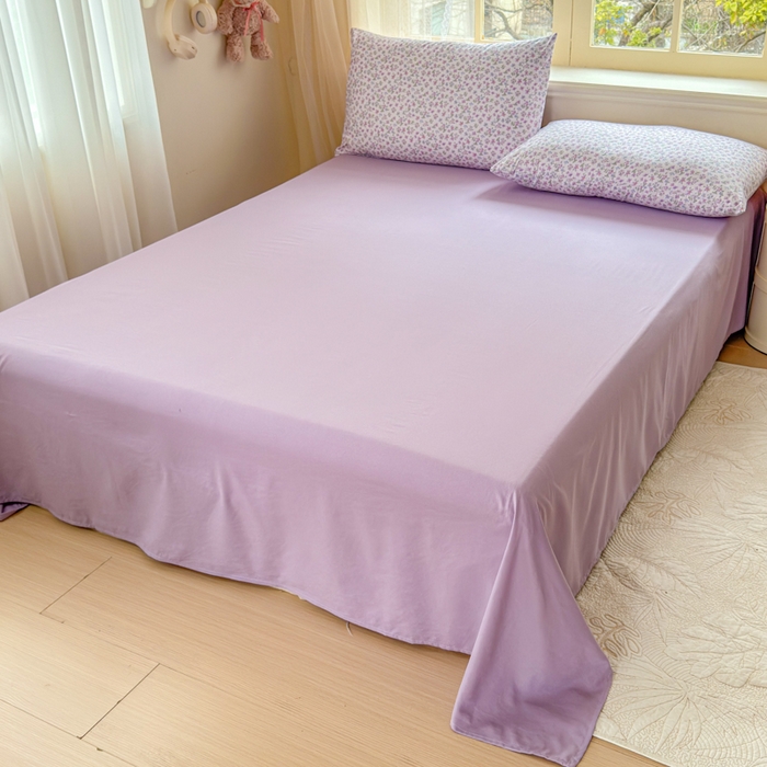 91家纺网 家纺一手货源 找家纺 梦舒阳家纺 2026新款仿棉夏凉被古法水洗棉夏被空调被跑量款 紫萱