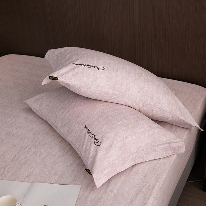 91家纺网 家纺一手货源 找家纺 春皖家纺 2026春夏新款天丝棉刺绣单枕套 枕套单件 樱绮丝