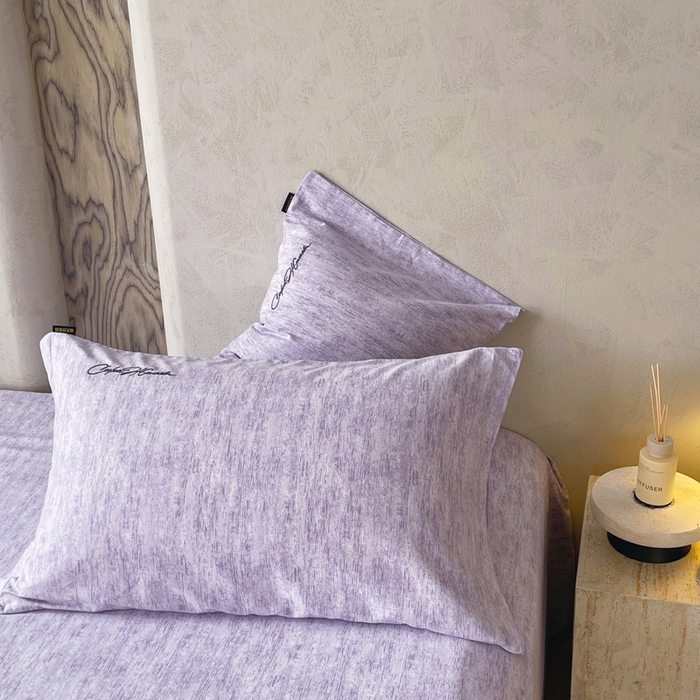 91家纺网 家纺一手货源 找家纺 春皖家纺 2026春夏新款天丝棉刺绣单枕套 枕套单件 曼妮-紫