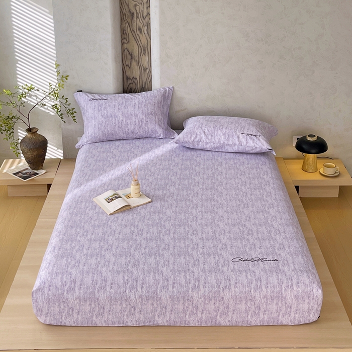 91家纺网 家纺一手货源 找家纺 春皖家纺 2026春夏新款天丝棉刺绣单枕套 枕套单件 曼妮-紫