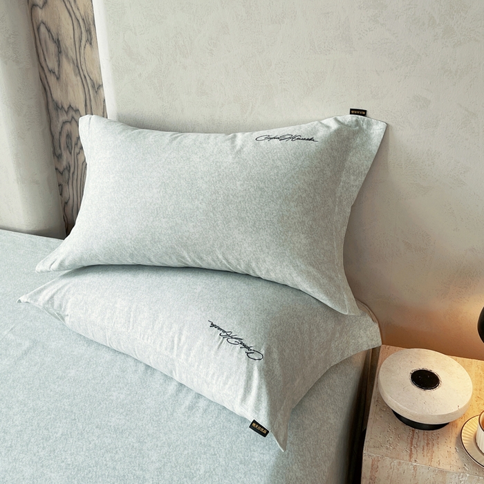 91家纺网 家纺一手货源 找家纺 春皖家纺 2026春夏新款天丝棉刺绣单枕套 枕套单件 曼妮-绿萝纱