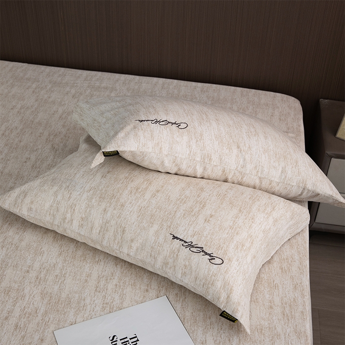 91家纺网 家纺一手货源 找家纺 春皖家纺 2026春夏新款天丝棉刺绣单枕套 枕套单件 亮绮黄