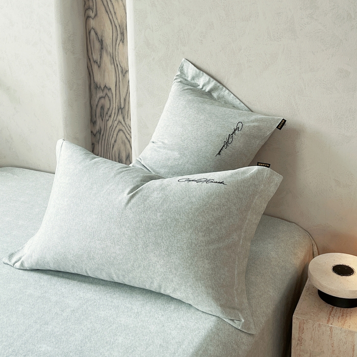 91家纺网 家纺一手货源 找家纺 春皖家纺 2026春夏新款天丝棉刺绣单枕套 枕套单件 曼妮-绿萝纱