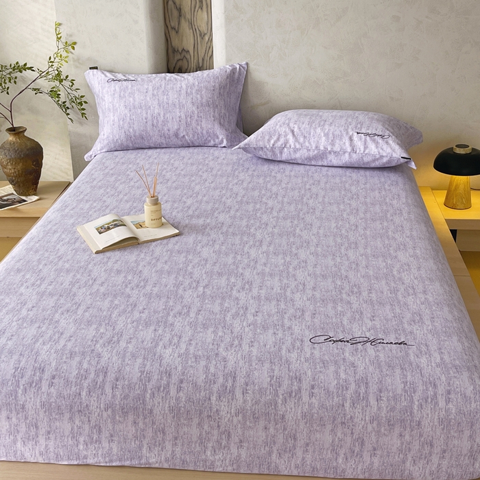 91家纺网 家纺一手货源 找家纺 春皖家纺 2026春夏新款天丝棉刺绣单枕套 枕套单件 曼妮-紫