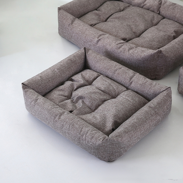 91家纺网 家纺一手货源 找家纺 永光家居 2026新款仿麻宠物窝猫窝狗窝四季通用猫咪用品狗狗用品 烟灰色 40x50cm