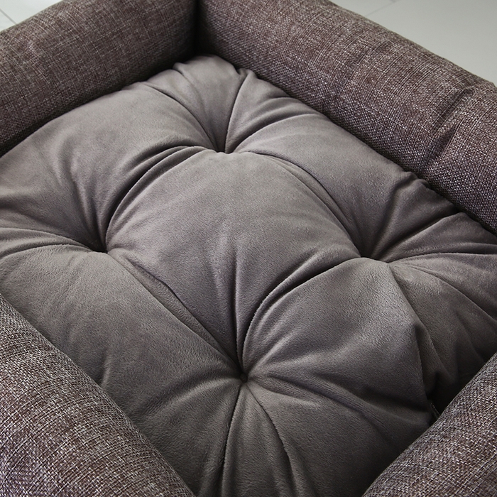 91家纺网 家纺一手货源 找家纺 永光家居 2026新款仿麻宠物窝猫窝狗窝四季通用猫咪用品狗狗用品 烟灰色 40x50cm