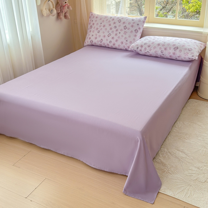 91家纺网 家纺一手货源 找家纺 梦舒阳家纺 2026新款仿棉夏凉被古法水洗棉夏被空调被跑量款 紫韵