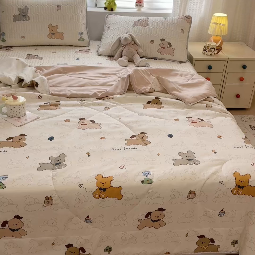 91家纺网 家纺一手货源 找家纺 （总）慕尚家纺 2026新款乳胶凉席夏被空调被夏凉被套装组合