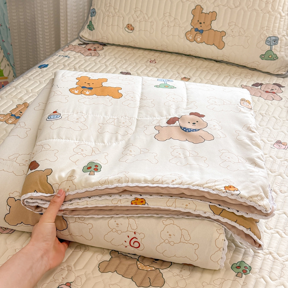 91家纺网 家纺一手货源 找家纺 （总）慕尚家纺 2026新款乳胶凉席夏被空调被夏凉被套装组合