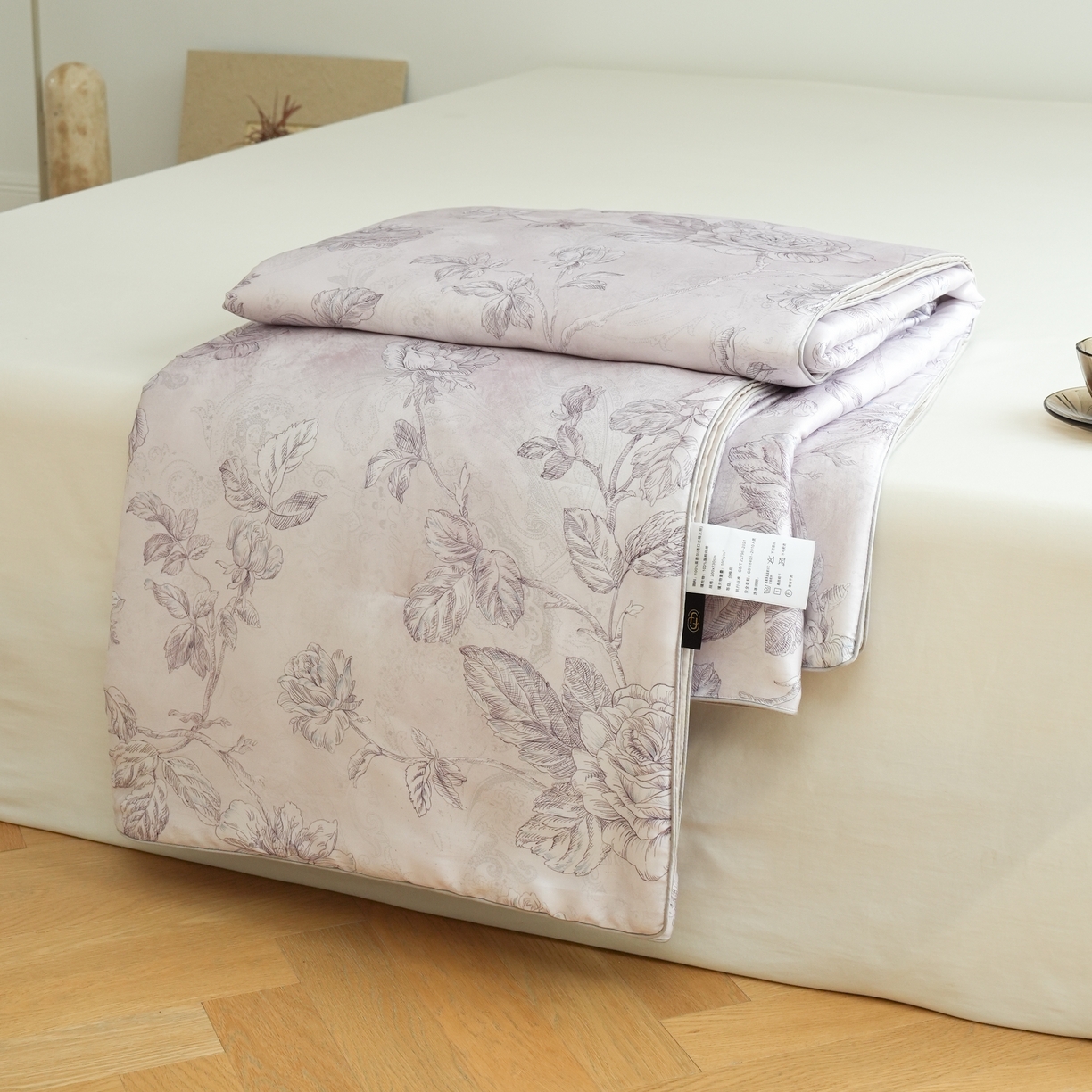 91家纺网 家纺一手货源 找家纺 沐晴家纺 2026新款春夏数码印花兰精天丝夏被空调被 夏洛-玉