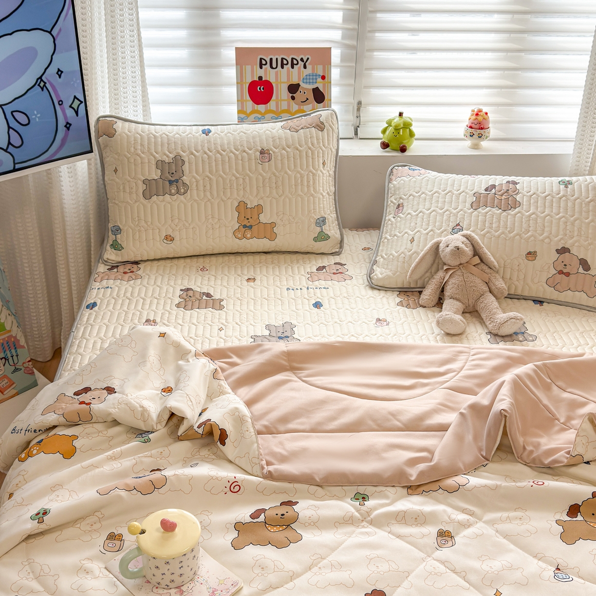 91家纺网 家纺一手货源 找家纺 （总）慕尚家纺 2026新款乳胶凉席夏被空调被夏凉被套装组合