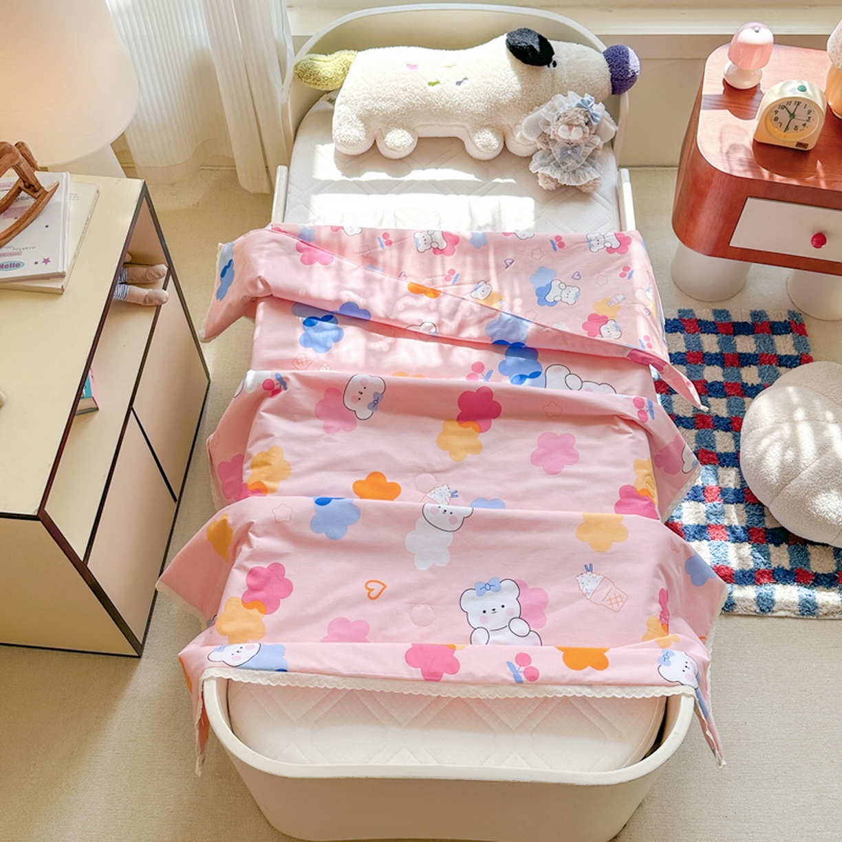 91家纺网 家纺一手货源 找家纺 （总）春妮家纺 2026新款全棉花边儿童幼儿园小被子夏被空调被夏凉被