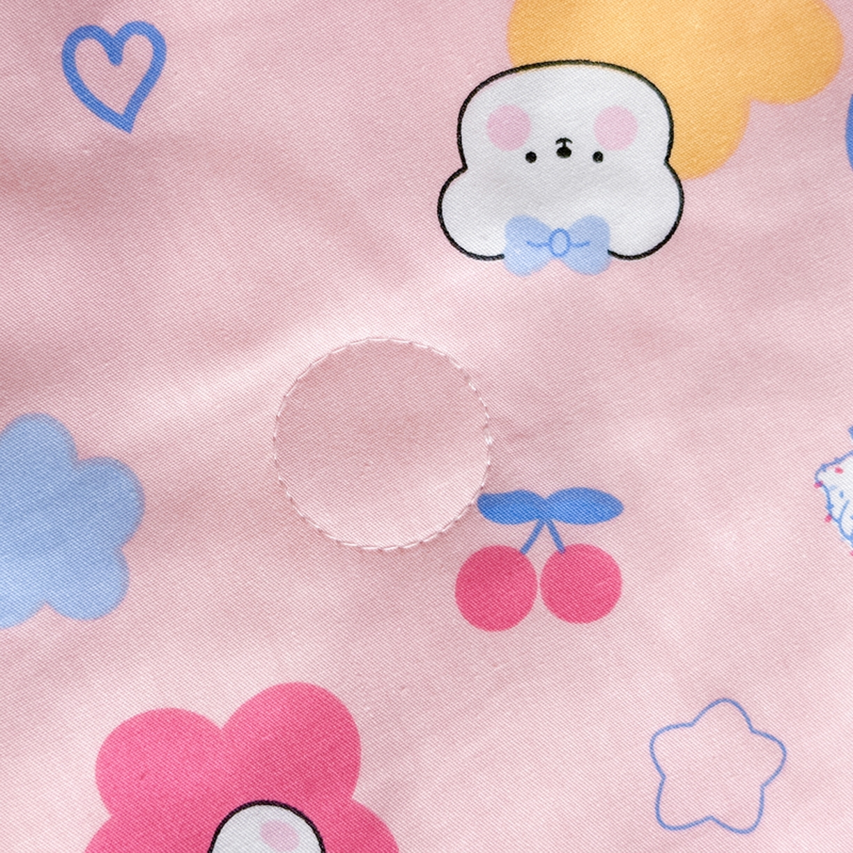 91家纺网 家纺一手货源 找家纺 春妮家纺 2026新款全棉花边儿童幼儿园小被子夏被空调被夏凉被 彩虹小熊