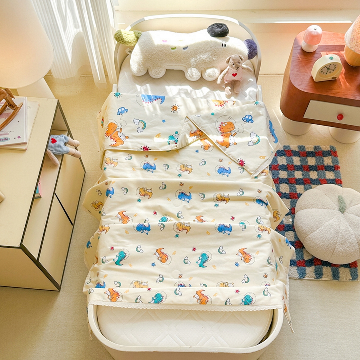 春妮家纺 2026新款全棉花边儿童幼儿园小被子夏被空调被夏凉被 遨游天空