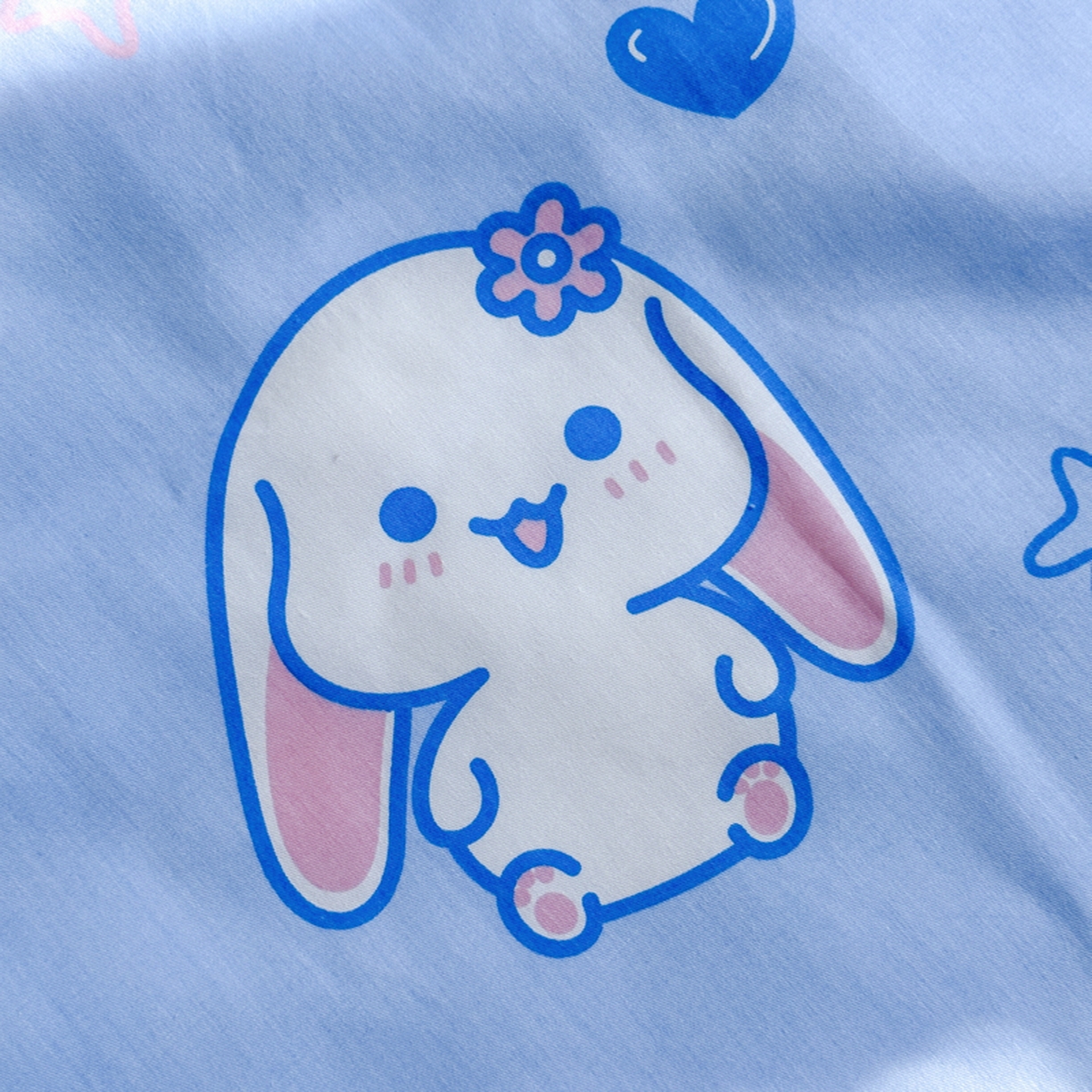 91家纺网 家纺一手货源 找家纺 春妮家纺 2026新款全棉花边儿童幼儿园小被子夏被空调被夏凉被 玉桂小兔